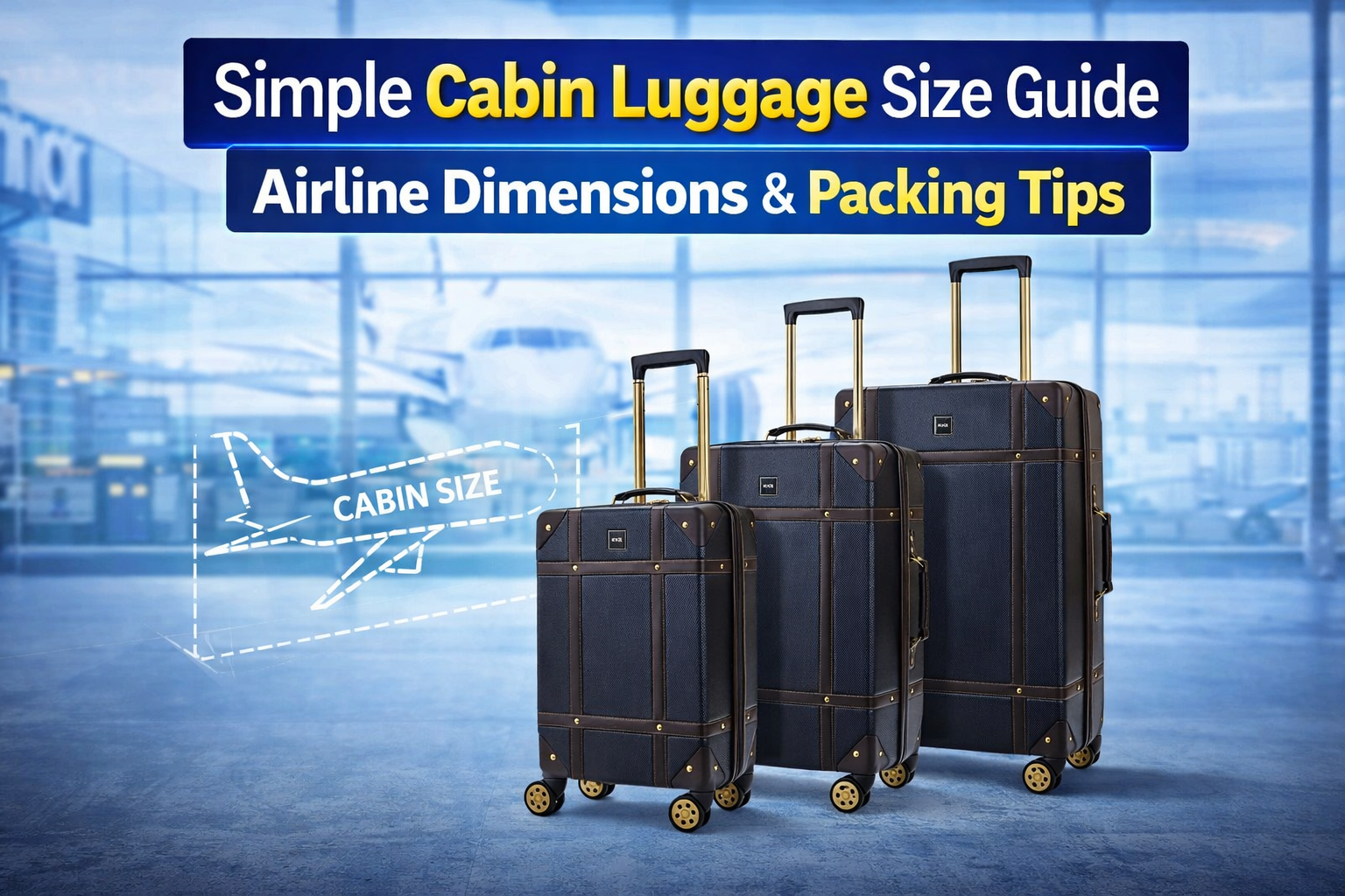 Simple Cabin Luggage Size Guide – Airline Dimensions & Packing Tips  – Rock Luggage