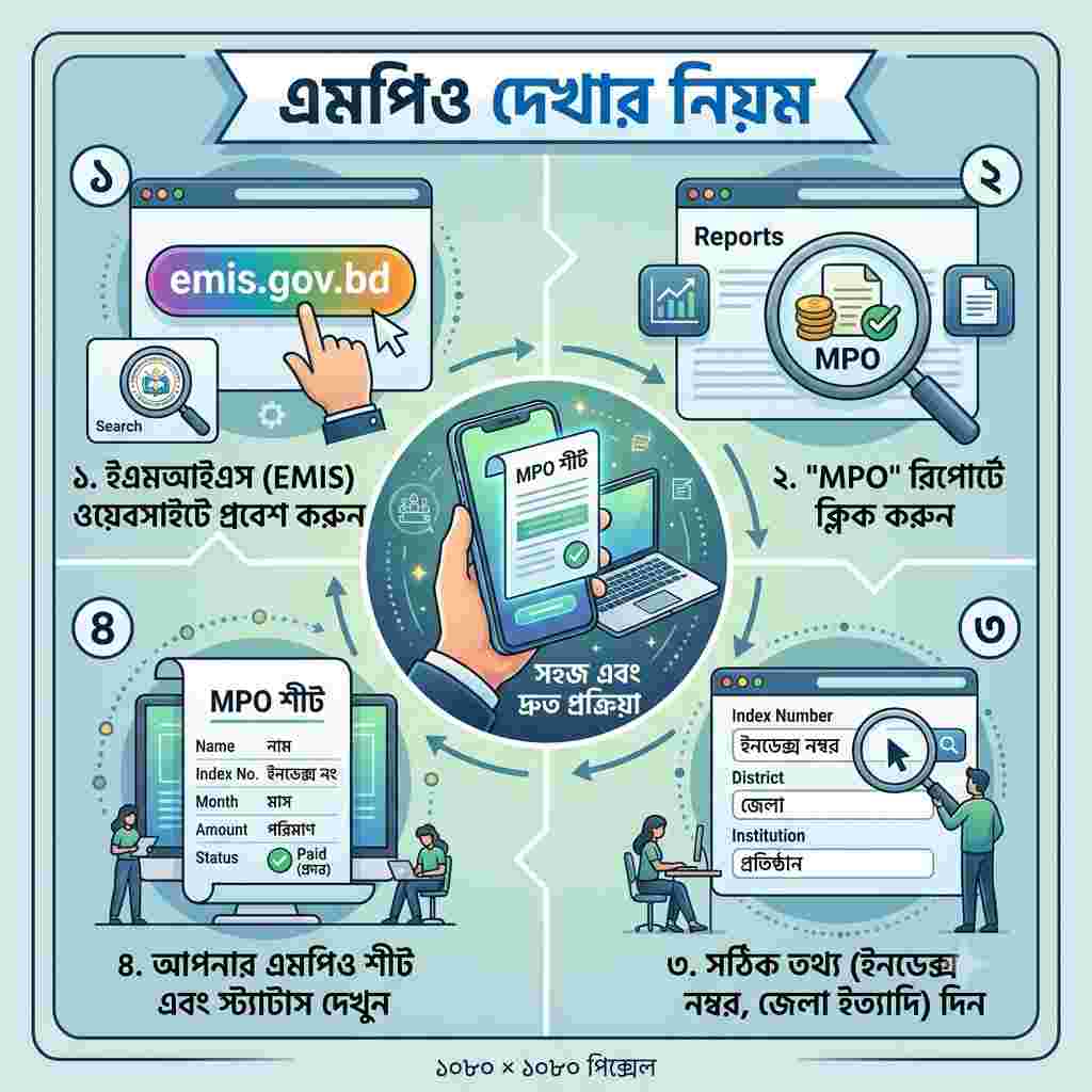 এমপিও দেখার নিয়ম: অনলাইনে সহজে তথ্য যাচাই করার সম্পূর্ণ নির্দেশিকা...